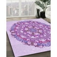 thumbnail image 3 of Ahgly Company Machine Washable Indoor Rectangle Transitional Blossom Pink Area Rugs, 7' x 9', 3 of 7