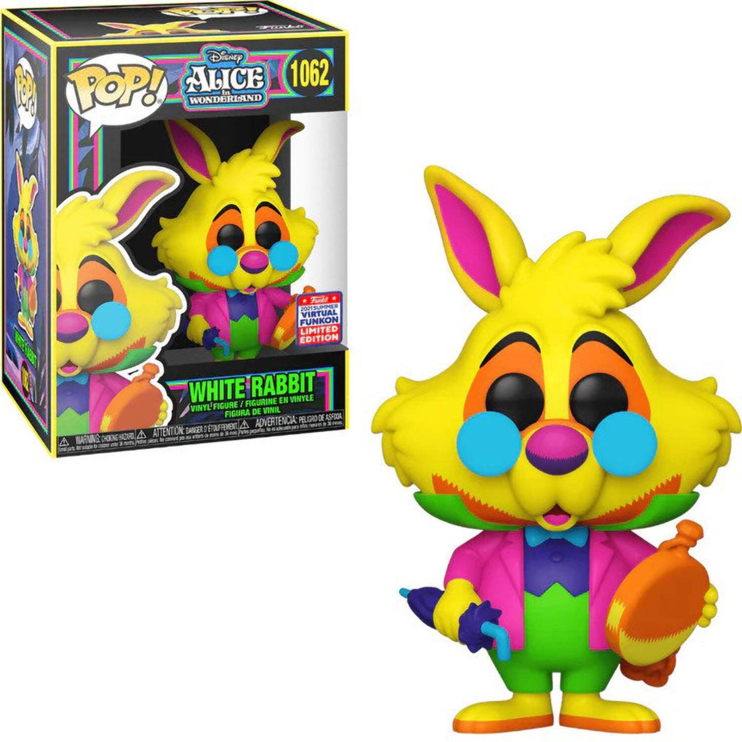 Funko Pop! Disney Alice in Wonderland White Rabbit 1062 Blacklight
