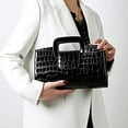 thumbnail image 3 of LinYooLi Women Crocodile Pattern PU Leather Crossbody Bag Flap Top Handle Bag Handbag, 3 of 6