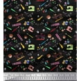 thumbnail image 1 of Soimoi Poly Georgette Fabric Scissor,Buttons & Machine Sewing Print Fabric by The Yard 52 Inch Wide, 1 of 3
