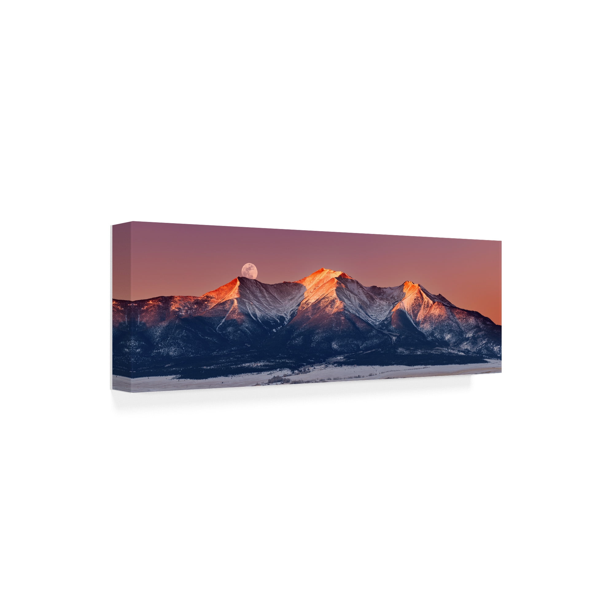 Trademark Fine Art 'Mount Princeton Moonset at Sunrise' Canvas Art by Darren White Photography
