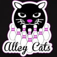 thumbnail image 3 of CafePress - Alley Cat Bowling Women's Dark T Shirt - Women's Traditional Fit Dark T-Shirt, 3 of 4