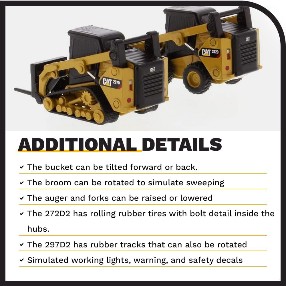 Caterpillar 1/64 Diecast Metal CAT Model 272D2 Skid Steer