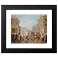 thumbnail image 2 of Etienne Jeaurat 14x12 Black Modern Framed Museum Art Print Titled - The Paris Street Carnival (1757), 2 of 5