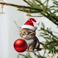 thumbnail image 3 of Adornos para árbol de Navidad, adornos colgantes para árbol de Navidad, dinosaurio, lindo gato navideño, colgante decorativo para árbol de Navidad, casa de campo, decoración para exteriores e interior, 3 of 6