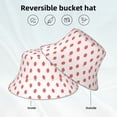 thumbnail image 5 of Daiia Strawberry Pattern Bucket Hat - Trendy Cotton Sun Hat for Beach, Golf, Fishing - Fun Outdoor Vacation Boonie for Men and Women, 5 of 9