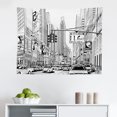 thumbnail image 1 of NYC Tapestry, New York Big Apple Fascinating Panoramic Aerial Photo at Night City Theme Print, Fabric Wall Hanging Decor for Bedroom Living Room Dorm, 2 Sizes, Multicolor, by Ambesonne, 1 of 1