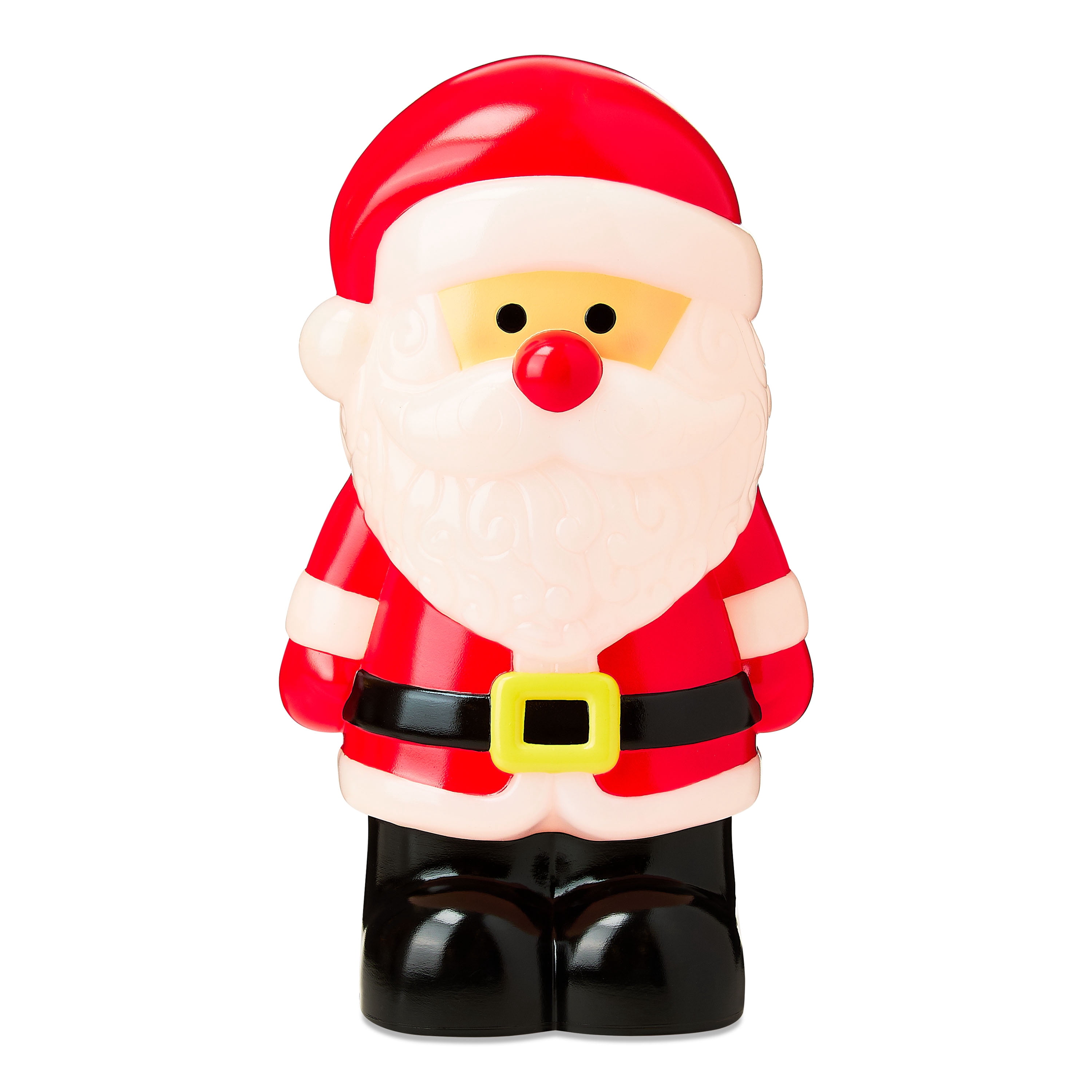 Lighted Blow Mold Santa Outdoor Christmas Decoration, Multicolor, 24", by Holiday Time