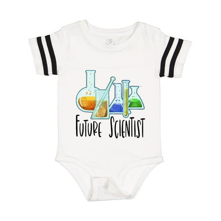 

Inktastic Future Scientist with Beakers Test Tubes and Formulas Gift Baby Boy or Baby Girl Bodysuit