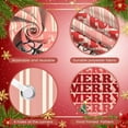 thumbnail image 3 of Pink Theme Christmas Banner Striped Pattern Merry Christmas Banner Christmas Tree Design Vintage Truck Xmas Banner for Christmas Party Holiday Decoration Indoor Event, 3 of 9