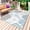 white Lake Blue Light Blue, variant on Blue Beige Coastal Outdoor Rug 3x5 Ft - Reversible Patio Rug Outdoor Camping Rugs, Summer Lobster Coral Nautical Washable Indoor Outdoor Area Rugs, Non-Slip Outdoor Carpet Runner for Deck/Porch