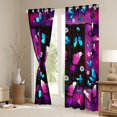 thumbnail image 3 of Castle Fairy Female Men Women Gradient Butterflies Black Out Curtains,Chic Floral Flowers Curtains Pack of 2 (42x63 Each),Abstract Ombre Bedroom Curtains,Luxury Bedroom Decor, 3 of 6