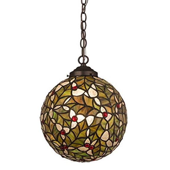 113902 Meyda 9" Wide Holly Ball Pendant
