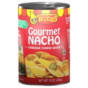 Ricos Gourmet Nacho Cheddar Cheese Sauce, 15 oz Can, Shelf-Stable, Ready to Heat and Serve