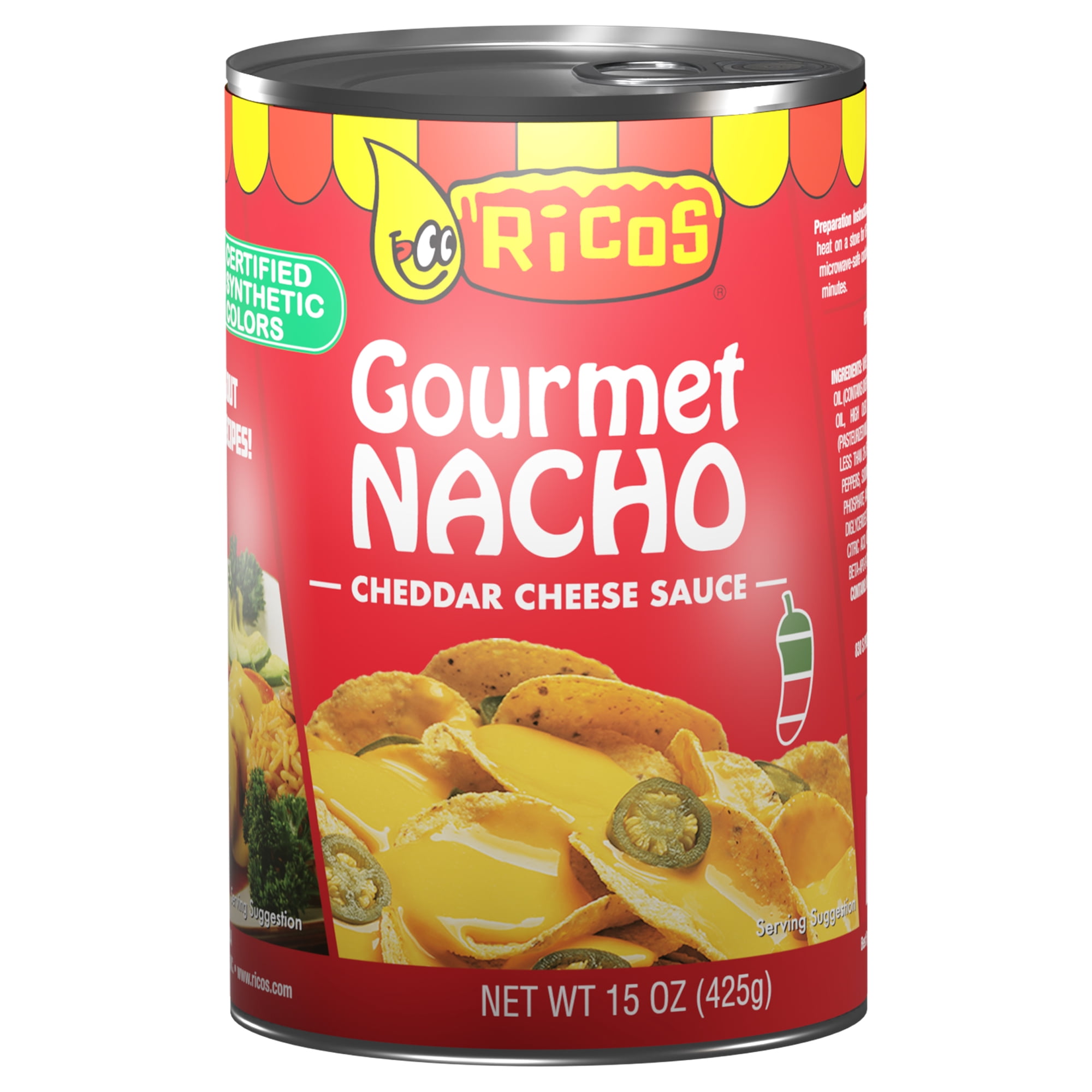 Ricos Gourmet Nacho Cheddar Cheese Sauce, 15 oz Can, Shelf-Stable, Ready to Heat and Serve