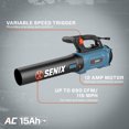 thumbnail image 2 of SENIX Soplador de Hojas con Cable de 120 Voltios y 12 Amperios, hasta 690 CFM y 115 MPH, BLAE12-M, 2 of 7