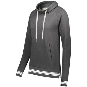 Holloway Sportswear 2XL Womens All-American Funnel Neck Pullover Carbon Heather/White 229763