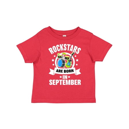 

Inktastic Rockstars Are Born in September Birthday Gift Toddler Boy or Toddler Girl T-Shirt