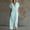 Light Blue women's collared maxi dress a1, variant on Women's Collared Short Sleeve Button Down Flowy Maxi Dress Solid Boho Beach Vacation Long Dresses, Navy M