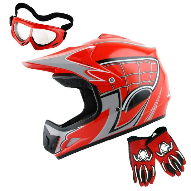 WOW Youth Motocross Helmet HJOY BMX MX ATV Dirt Bike Helmet Spider 