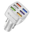 thumbnail image 1 of Ruifaya Adaptador de cargador de coche USB de 6 puertos Pantalla LED QC 3.0 Accesorios de carga rápida y, 1 of 7