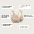 thumbnail image 5 of Curyon Womens Front Closure Wireless Unpadded Back Support Posture Plus Size Bra,48C, 5 of 7