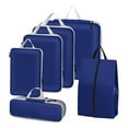 thumbnail image 3 of 6 cubos de embalaje para maletas, bolsas organizadoras de equipaje de viaje, de malla impermeables. azul, 3 of 9