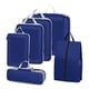 thumbnail image 3 of Cubos de Embalaje para Maletas, 6 Uds., Bolsas Organizadoras de Equipaje, Malla para Zapatos, Bolsa de Lavandería, Organizadores de Viaje Imprescindib azul, 3 of 9