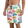 thumbnail image 2 of Honeii Shorts Décontractés pour Hommes avec Imprimé de Voitures Doodle, Maillots de Bain Séchage Rapide Shorts de Plage-3x-Grand, 2 of 6