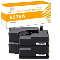 2-Pack E525W 525W E525 Toner Cartridge Compatible for Dell 593-BBJX E525W Printer Ink Office Supplies Black