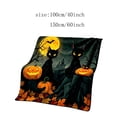 thumbnail image 3 of PoyoKee Throw Blanket for Couch, House Flannel Soft Blanket for Halloween Decorations, 39" x 23" Thanksgiving Fall Decor Cute Quilt for Bed Sofa Cover, 3 of 6