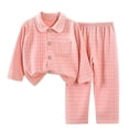 thumbnail image 2 of Lovzfmll Loungewear Set for Boys & Girls, Plaid Fleece Top & Pants, Cozy Home Wear for Big Girls, 14-15 Years, 2 of 7