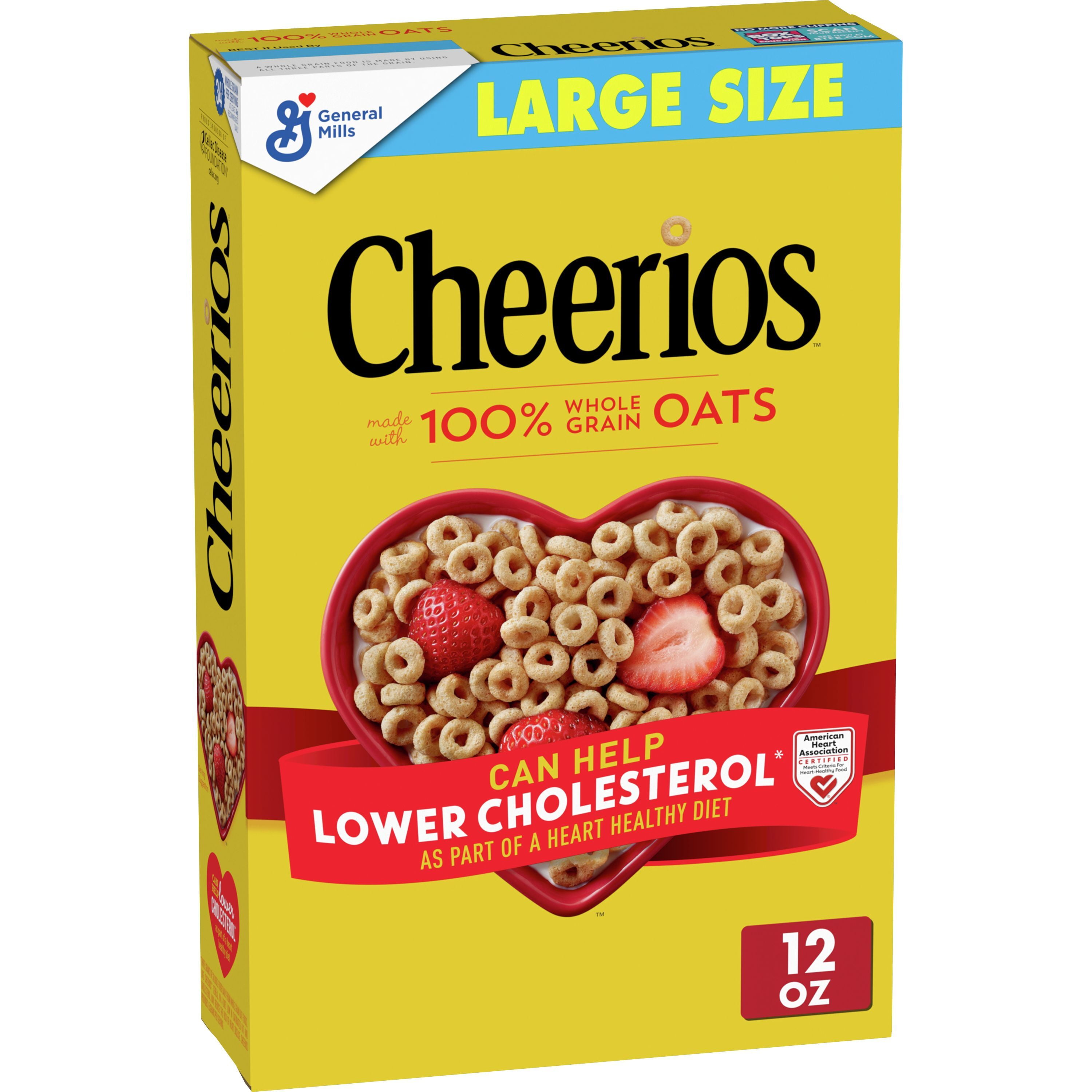Original Cheerios Heart Healthy Cereal, 12 OZ Large Size Cereal Box