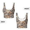 thumbnail image 3 of Sikiie Watercolor Zebra Print Strappy Sports Bra for Women Padded Push Up Sports Bra Athletic Running Sports Bra Workout Bra Yoga Bra, 3 of 5