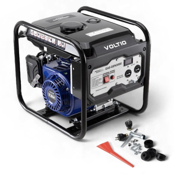 Generador a Gasolina 3000W 120V Portátil, Compacto y Silencioso, Corriente Estable, Motor 4T, 7L de Capacidad, Ideal para Hogar, Emergencias y Camping