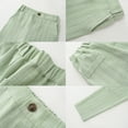 thumbnail image 6 of ETHAN 4 Piece Toddler Boy Clothes Suit Gentleman Wedding Outfits Sage Green 12-18 Months, 6 of 7