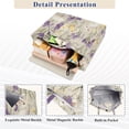 thumbnail image 3 of FORMRS Womens Corduroy Tote Bag Crossbody Shoulder Handbag with Pocket, Purple Floral Rabbit, 3 of 7