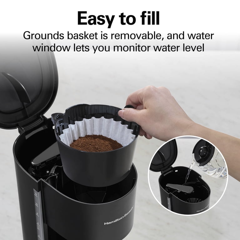 Hamilton Beach 12-Cup Programmable Coffee Maker, Matte Black photo 8