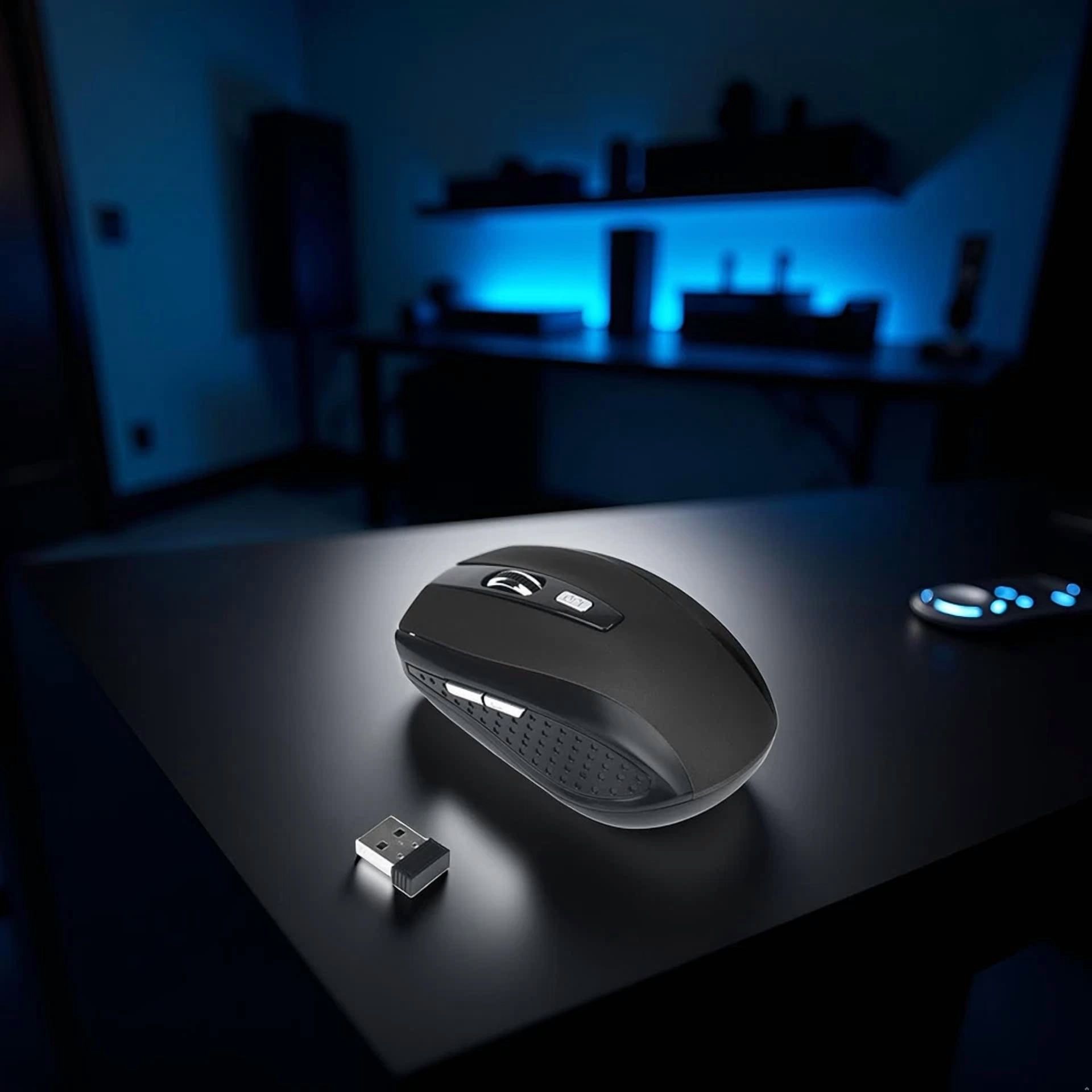 BUTTERFLY- Black Wireless Mouse 2.4G Laptop Mouse Gaming With Usb Receiver, Cordless
