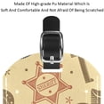 thumbnail image 4 of Square 2Pack PU Leather Cactus Cruise Luggage Tag with Privacy Cover and Name ID Tag for Travel Handbags Backpacks Luggage Tags, 4 of 6