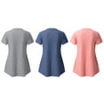 thumbnail image 3 of Youmylove Women Maternity T-Shirt Short Sleeve Side Button O-Neck Solid Color Nursing Tops For Breastfeeding 3-Pack Female Stylish Pregnant Clothes, 3 of 8