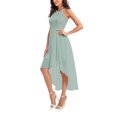 thumbnail image 2 of ZAXARRA Robe Longue Femme Élégante Sans Manches Col Rond Dentelle Patchwork Robe d'Été, 2 of 7