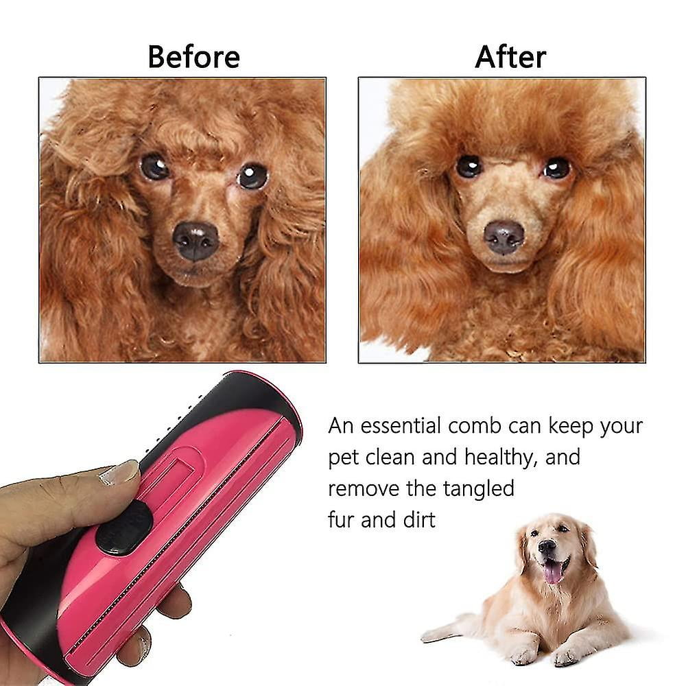 3 in 1 Dog Undercoat Brush Undercoat And Depilatory Brush Pet Hair Remover Roller Dog Brush Cat Brush Multifunctional Comb With Massage Effect For L
