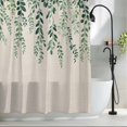 thumbnail image 2 of Green Branch Fabric Shower Curtain Spring Leaves Washable Shower Curtains for Bathroom, Waterproof Bath Curtain with Hooks Home Decor 72x72in, 2 of 8
