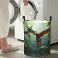 thumbnail image 4 of Laundry Basket, Flying Parrots In Jungle Laundry Hamper Waterproof Laundry Bag Clothes Hamper Laundry Bin with Handles for Bedroom, Living Room, Kids Room, 4 of 6