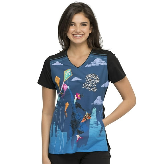 Tooniforms Disney V-Neck Female Medical Scrub Top TF608
