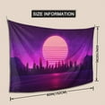 thumbnail image 3 of Cyberpunk City Night Landscape Tapestry, Sunset Skyline Wall Hanging Tapestries Dorm Room Home Decor, 60" x 40", 3 of 7