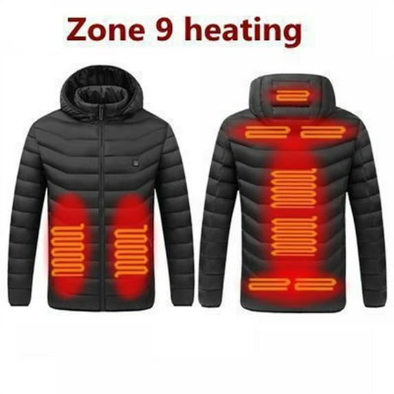 Heated Jacket Down Heated Jackets For Men Women Fashion Heated Coat Winter Jackets Battery/Power Bank Excluded