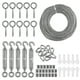 thumbnail image 1 of Kit para colgar cuerda de acero inoxidable, alambre de jardín/kit para colgar cables/rollo de valla de luces de hadas para exteriores (30 m), 1 of 3