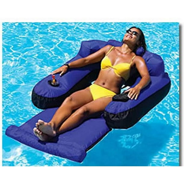 Swimline 9047 Swimming Pool Fabric Inflatable Ultimate Floating Lounger 3 Pack Walmart